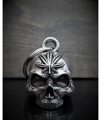 Bravo Bells einzigartige Motorradklingel "Cana Leaf Skull Bell" pas cher