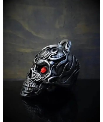 Einzigartige Motorradklingel "Flame Diamond Skull Bell" pas cher 