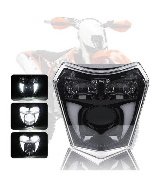 ECE-LED-Scheinwerfer für KTM 690 SMC / R XDure SW3 – mechanischer LED-Ersatz für Motorräder pas cher 