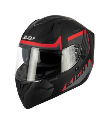 Integralhelm für Motorrad/Roller | Schwarz/Rot + PINLOCK 2024