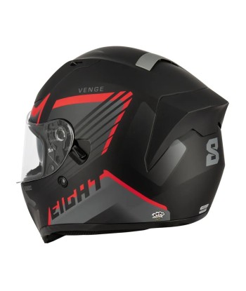 Integralhelm für Motorrad/Roller | Schwarz/Rot + PINLOCK 2024