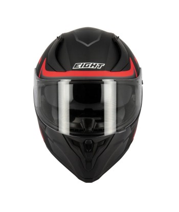 Integralhelm für Motorrad/Roller | Schwarz/Rot + PINLOCK 2024