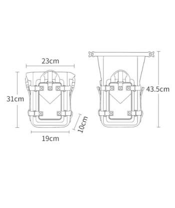 Motorrad Satteltasche rembourrage situé sous