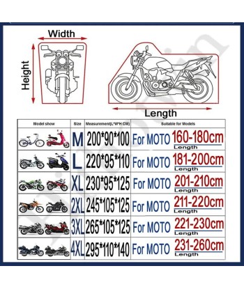 Hochwertige Outdoor-Motorradabdeckung basket pas cher