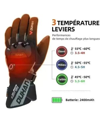 Gants de moto chauffant électriques imperméables solde