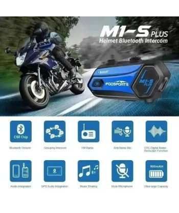 Intercom Moto Jusqu'a 8 pilotes Livraison rapide