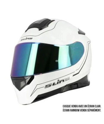 Casque Modulable Double écran Blanc/Noir | SLine550 les ctes