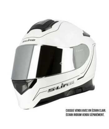 Casque Modulable Double écran Blanc/Noir | SLine550 les ctes