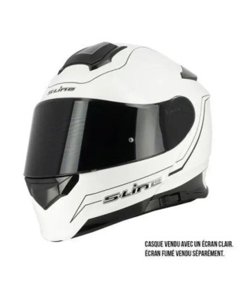 Casque Modulable Double écran Blanc/Noir | SLine550 les ctes