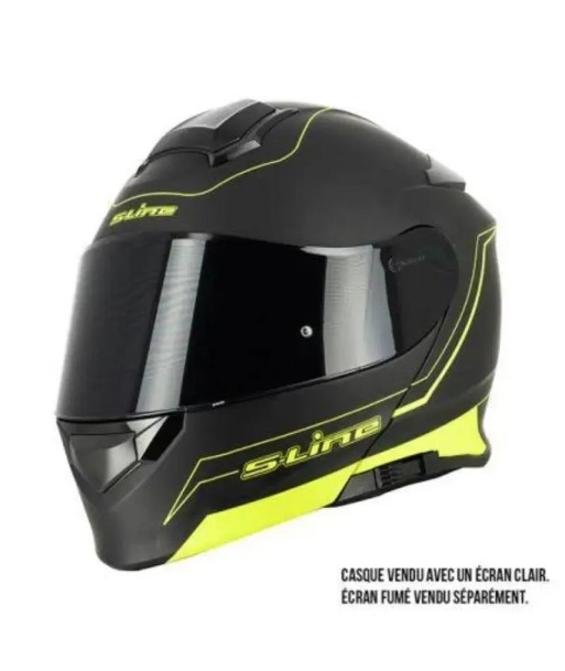 Casque Modulable Double écran Noir / jaune FLUO | SLine550 chez Cornerstreet bien 