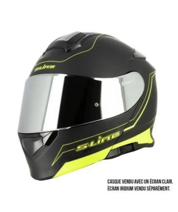 Casque Modulable Double écran Noir / jaune FLUO | SLine550 chez Cornerstreet bien 