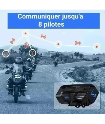 Intercom casque moto  8 Pilotes - M1-S Pro solde