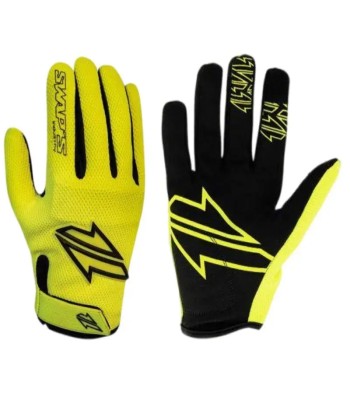 Gants Moto cross Jaune Fluo -Homologué hantent personnes