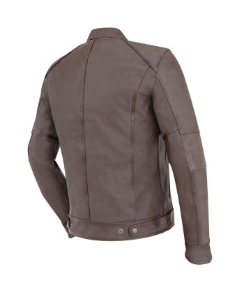 Blouson Cuir moto VINTAGE -Marron outlet