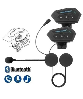 Intercom casque moto | BT-12 rembourrage situé sous