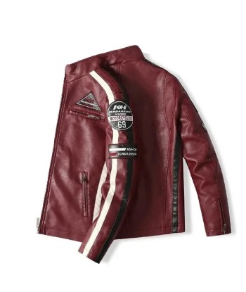 Blouson style cafe Racer cuir vintage rouge - Speed RACE JUSQU'A -70%! 