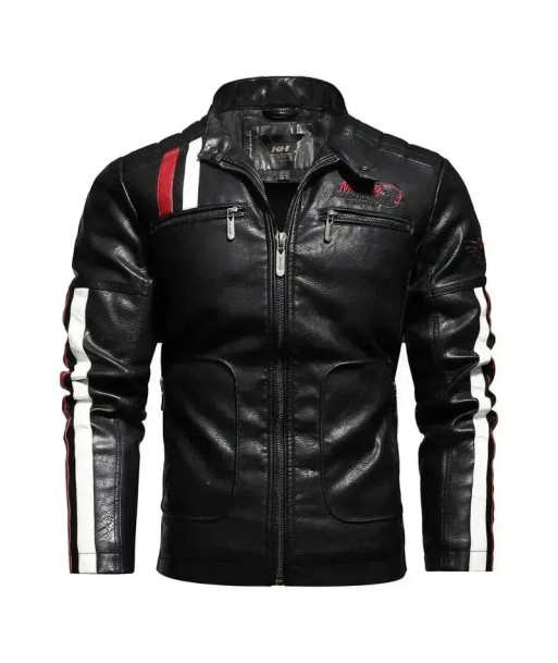 Blouson cuir homme vintage - Noir solde