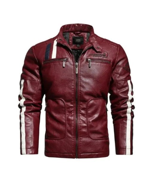 Blouson cuir rouge homme vintage shop