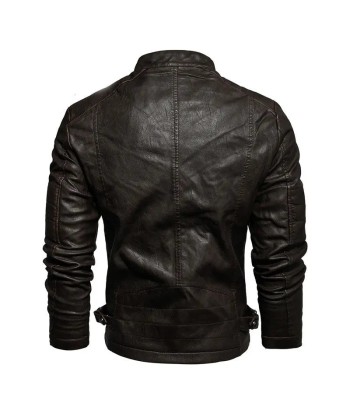 Blouson cuir vintage homme - Marron ouvre sa boutique