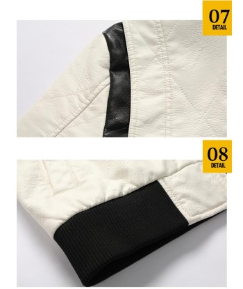 Veste en cuir blanc homme online