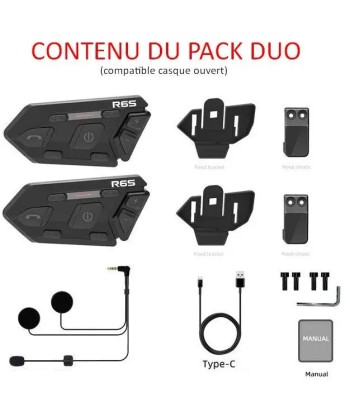 Intercom moto Bluetooth 5.0 - 6 pilotes votre restaurant rapide dans 