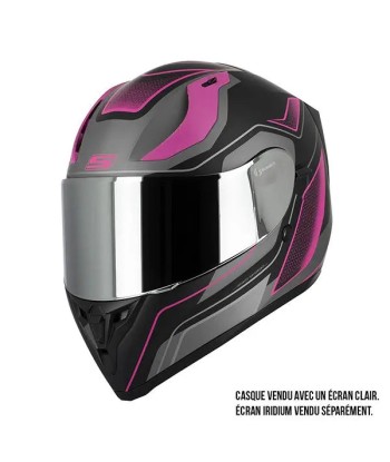 Casque Moto Rose Femme- S441 VENGE +PINLOCK livraison gratuite