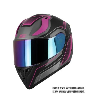 Casque Moto Rose Femme- S441 VENGE +PINLOCK livraison gratuite