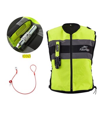 Gilet Airbag Moto | TS4 Jaune les muscles