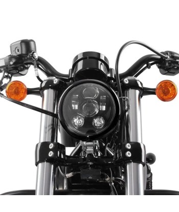 Phare avant LED motos, 5.75 pouces + support - Set Compatible Harley Davidson Dyna Sportster Softail pas chere