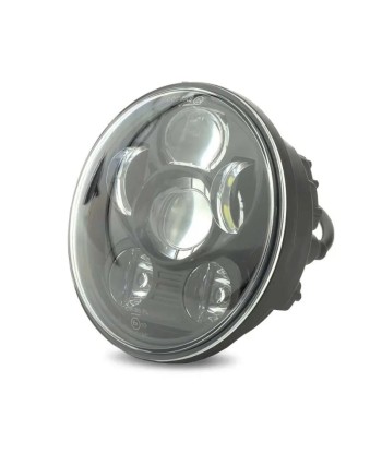 Phare avant LED motos, 5.75 pouces + support - Set Compatible Harley Davidson Dyna Sportster Softail pas chere