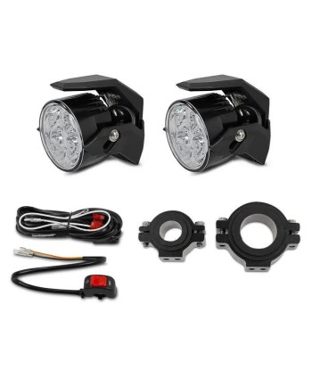 Moto Phares LED S2 - Inclut câble de connexion, Autorisation E, Tension 12V/24V en linge