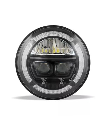 Phare avant 7 pouces LED Compatible Harley Davidson F10 basket pas cher