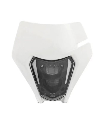 Phare LED moto ECE avec masque pour KTM EXC / EXC-F / Freeride / Enduro / SMC 14-22 XDure SW1 blanc rembourrage situé sous