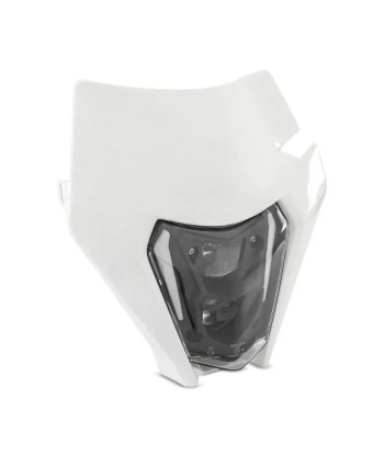 Phare LED moto ECE avec masque pour KTM EXC / EXC-F / Freeride / Enduro / SMC 14-22 XDure SW1 blanc rembourrage situé sous