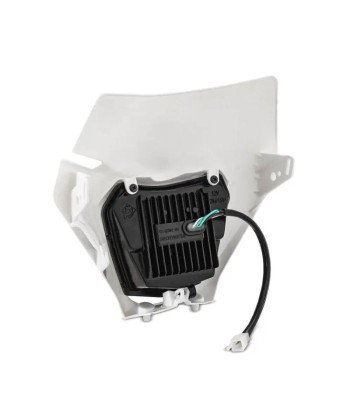 Phare LED moto ECE avec masque pour KTM EXC / EXC-F / Freeride / Enduro / SMC 14-22 XDure SW1 blanc rembourrage situé sous