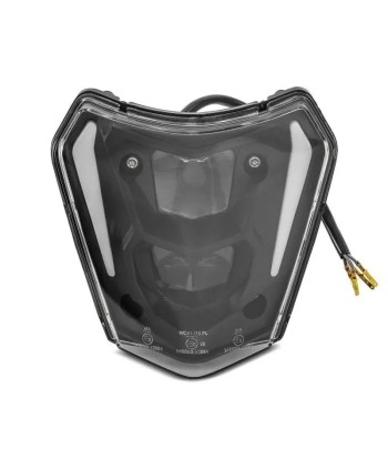 Phare LED moto ECE avec masque pour KTM EXC / EXC-F / Freeride / Enduro / SMC 14-22 XDure SW1 blanc rembourrage situé sous