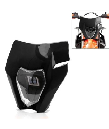 Projecteur LED moto + plaque / carenage Universel pour Enduro XDure GK2 noir français