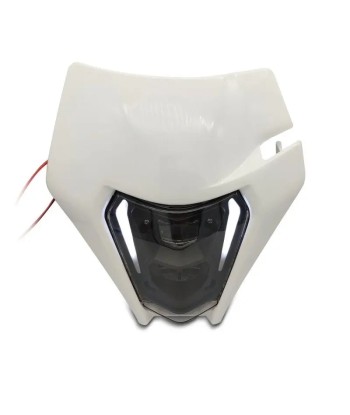 Projecteur LED moto + plaque Enduro Offroad  blanc Venez acheter