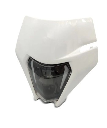 Projecteur LED moto + plaque Enduro Offroad  blanc Venez acheter