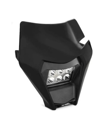 Projecteur LED moto + plaque pour Enduro XDure BK2 carenage Universel noir en ligne