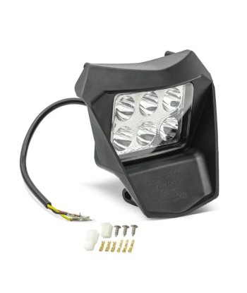 Projecteur LED moto + plaque pour Enduro XDure BK2 carenage Universel wit vous aussi creer 