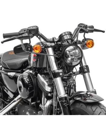 Projecteur LED moto 5,75 pouces avec Adaptateur H4-H13 compatible avec Harley Davidson  noir pas cher