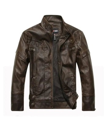 Veste Cuir Homme style Cafe racer destockage