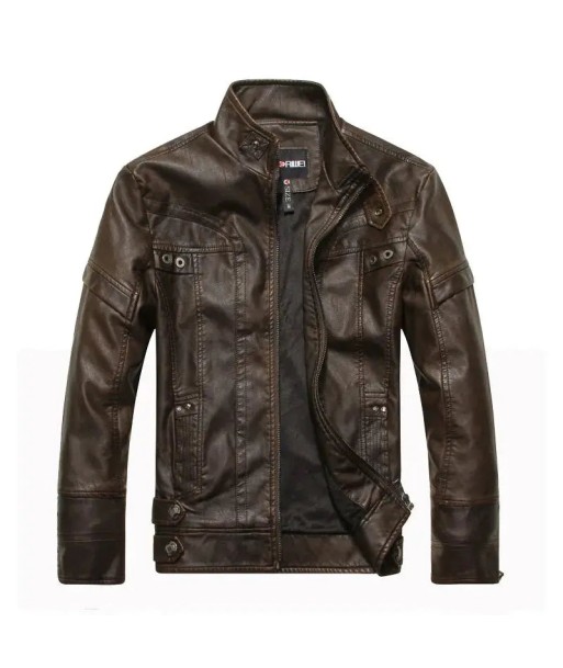 Veste Cuir Homme style Cafe racer destockage