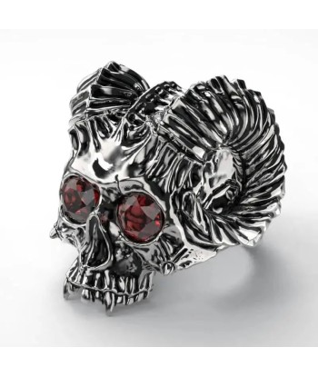 Bague motard tête de mort (Argent) des créatures d'habitude