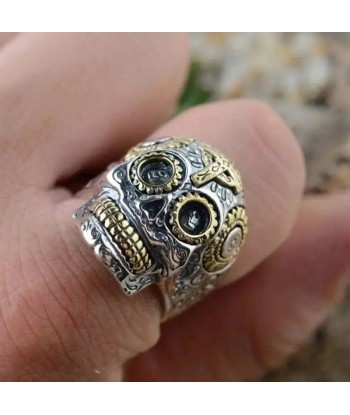 Bague motard tête de mort Cavalera (argent) en ligne