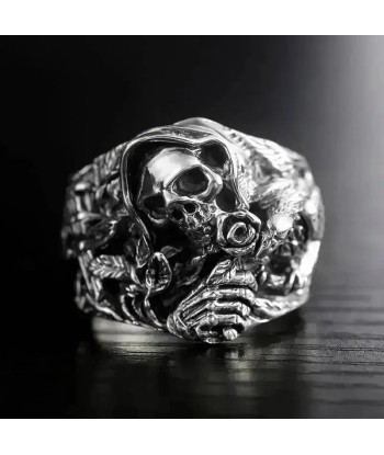 Bague motard - Tête de mort gothique (Argent) chez Cornerstreet bien 