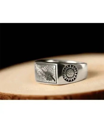 Bague motard - Plume (Argent) acheter en ligne