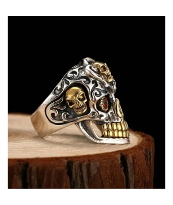 Bague motard tête de mort égyptienne (Argent) shop