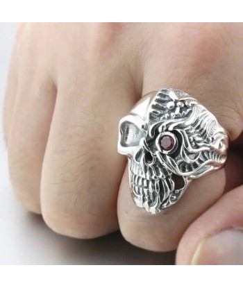 Bague motard œil de verre (Argent) Toutes les collections ici